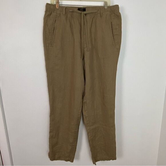 Linen Club Room Luxury Women’s Tan Adjustable Waist Pockets Contemporary Size L - Picture 7 of 11